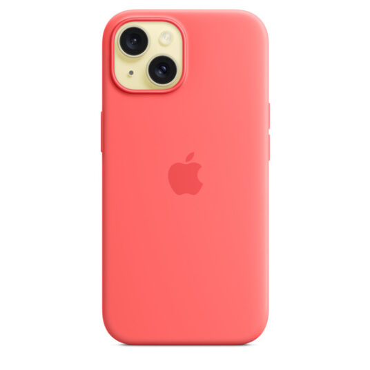 iPhone 15 Silicone Case with MagSafe – Guava