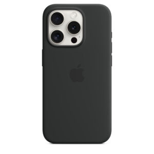 iPhone 15 Pro Max Silicone Case with MagSafe – Black