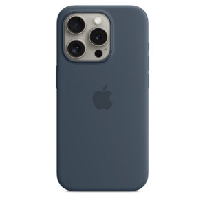 iPhone 15 Pro Max Silicone Case with MagSafe – Storm Blue