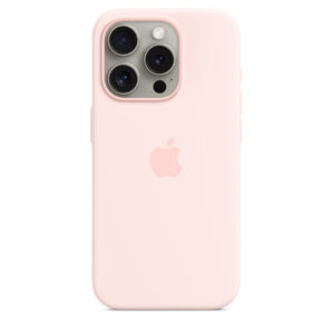 iPhone 15 Pro Max Silicone Case with MagSafe – Light Pink
