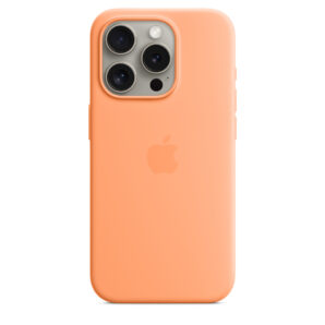 iPhone 15 Pro Max Silicone Case with MagSafe – Orange Sorbet