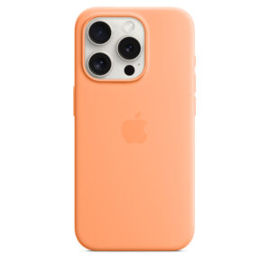 iPhone 15 Pro Max Silicone Case with MagSafe – Orange Sorbet