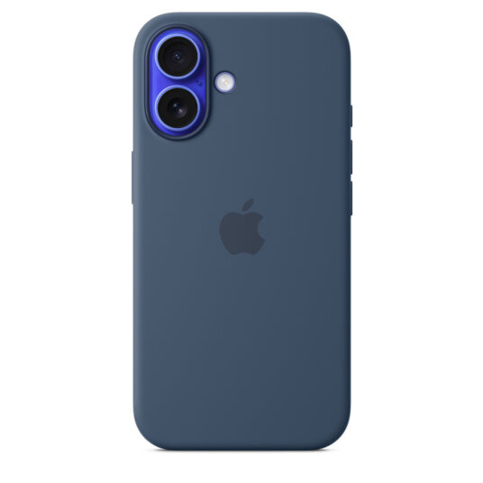 iPhone 16 Silicone Case with MagSafe – Denim