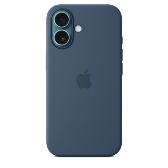 iPhone 16 Silicone Case with MagSafe – Denim