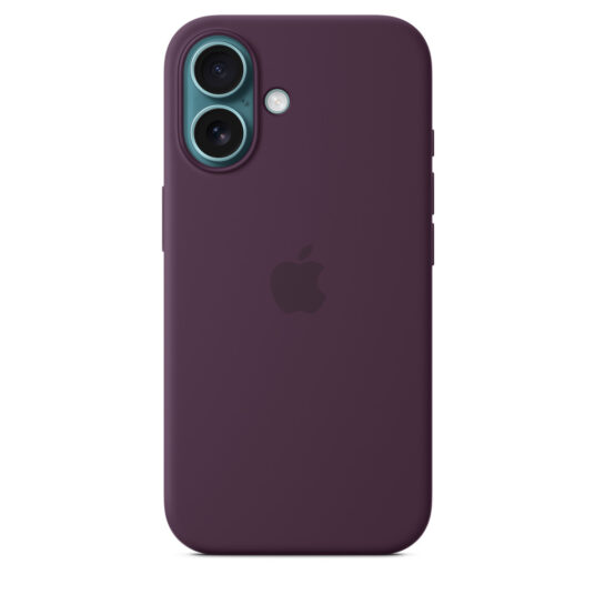 iPhone 16 Silicone Case with MagSafe – Plum