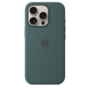 iPhone 16 Pro Max Silicone Case with MagSafe – Lake Green