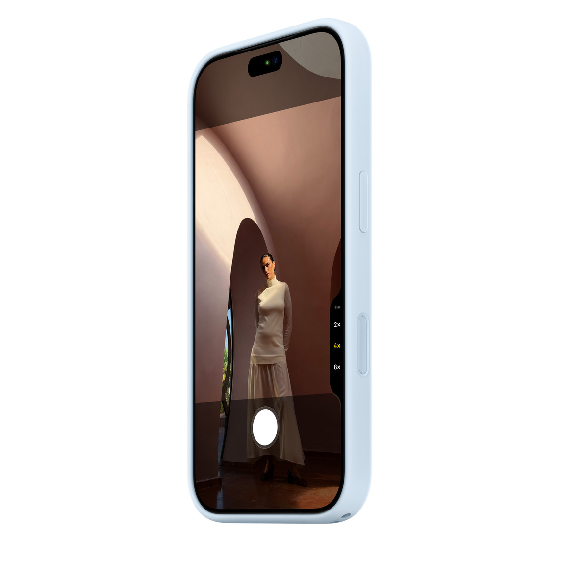 iPhone 18 Pro Silicone Case with MagSafe - Crisp Blue - Image 4
